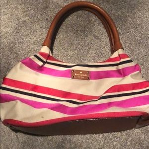 Kate Spade Stevie oak island stripe purse